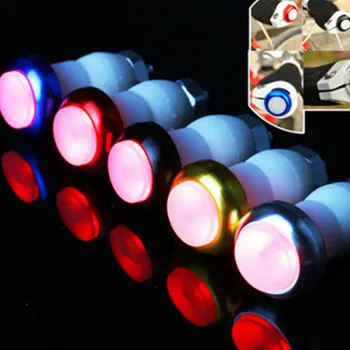 1 Par Sikkerhed i Cykling Cykel blinklys Håndtaget Ende Plug Justerbar Aluminium Legering LED Rød Lampe, Magnetiske Håndtag Lys
