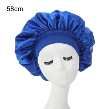 1 Pc Premium Elastik Ekstra Store Satin Silke Bonnet Sove Hætte til Unisex-Wrap dit Hoved Skygget Nat Hat Bad Cap