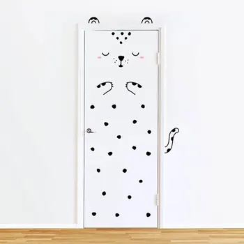 10 Slags Tegnefilm Søde Dyr Panda Kat Dør, Mærkat for Kids Room Dekoration vægoverføringsbilleder Home Decor Wall Sticker