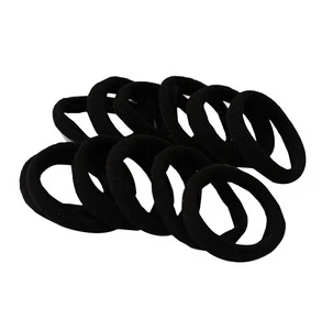 10 stk Sorte Piger høj elastisk hår bånd hoved band reb hestehale armbånd scrunchie hairbands hovedbøjle Ornament tilbehør