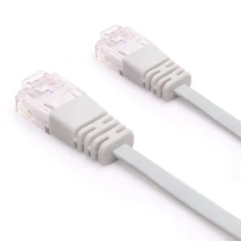 10m CAT6 KAT på 6 Fladskærms RJ45 Ethernet-Kabel Lan-Netværk Patch kabel Grey High Speed Internet-Netværk Kabel-1.1 mm Tykkelse