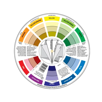 12 Farve Professionel Tatovering Søm Pigment Hjul Papir Kort Tre-tier Design Mix Guide Rundt i Den Centrale Cirkel Roterer 1pc