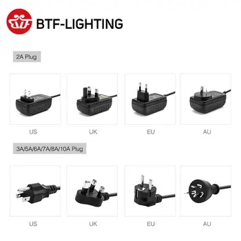 12V 1A/2A/3A/5A/6A/7A/8A/10A LED Strømforsyning AC110-240V UK/US/EU/AU-Adapter Plug Til 2811 5050 3528 LED Strip