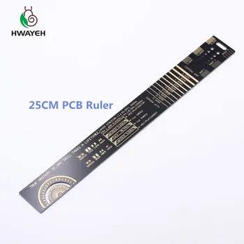 15 cm 20 cm 25 cm Multifunktionelle PCB Lineal For Electronic Engineers For Arduino Fans PCB Reference Lineal Måle Værktøj 180 Grader