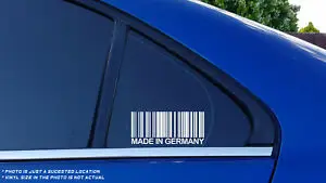 180x80mm Lavet i Tyskland Europæiske Forruden Sjove Decal Vinyl Klistermærke Til BMW VW-Benz