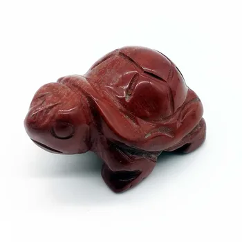 1stk Nye Ankomster Mineraler Skåret Skildpadde Gemstone Naturlig Rød Jasper Crystal Skildpadde til Gave
