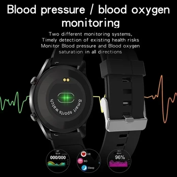 2021 Nyt, Smart ur Mænd puls, blodtryk Fuld touch-skærm sport Fitness se Bluetooth til Android, iOS smart ur