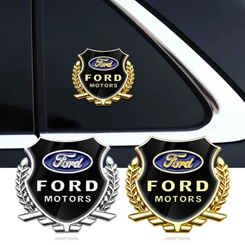 2STK 3D-Metal-Bil Klistermærker Dør Side Kuffert Vandtæt Auto Logo Decals Til Ford Focus MK3 Kuga Undslippe Explorer Mustang F150 F250