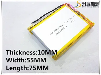 3,7 V lithium-polymer-batteri 5000 mah samtaleanlæg 105575 GPS køretøj, der kører data recorder