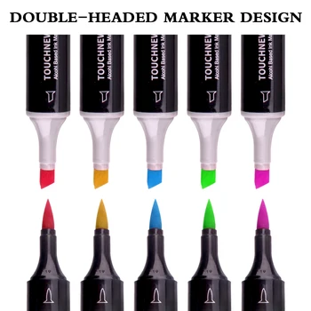30/40/60 Farve Kunst Markører Sæt, Alkohol Tegning Twin Markers, Dual Tips Børste Faste Penne Sæt til Børn Voksne Kunstner