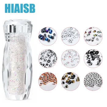 3000PCS Glas Rinestones Nail Art DIY Perler, Sten 1,2 mm Salon Dekoration Favoriserer Mini-Mikro Krystaller Nisse søm accessoires