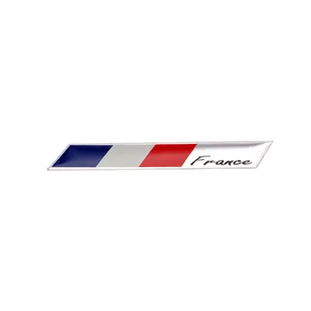 3D Aluminium Frankrig Flag Logo Badge Bil, Motorcykel Mærkat Mærkat Passer Til Peugeot 206 306 307 408 2008 5008 Citroen Sega Renault