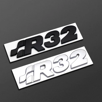 3D-Legering Bil R32 Badge Bageste Bagagerummet Side Organ, Mærkat For VW Passat B6 B8 Golf 4 Bora Lupo Lupo MTM Motion CADDY Lupo Scirocco
