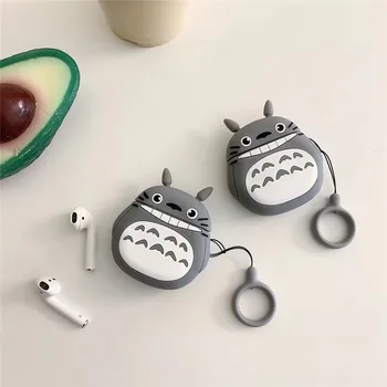 3D-Tegnefilm Søde Totoro Silikone Tilfældet For Airpods 1 2 Bluetooth-Hovedtelefon Tilfælde Hovedtelefon-Kasse Beskyttende Dække For Airpods Pro