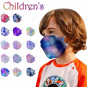 50stk Mascarillas Disponibel Maske Børn Industrielle 4ply Filtre ansigtsmasker Gradiented Mascara Børn Mondmaskers Halloween