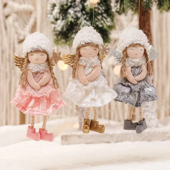 Angel Girl Glædelig Jul Dukke Dekoration Til Hjemmet Xmas Tree Hængende Ornamenter Vedhæng Nye År Indretning Julegave 2022