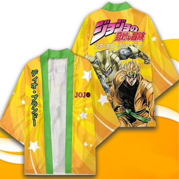 Anime JoJo ' s Bizarre Eventyr, Jonathan Joestar Dio Brando Cosplay Kostume Pels Uniform Kappe Toppe Kimono Lejligheder Shirt Unisex