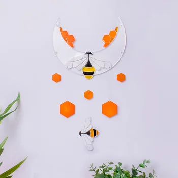 Bee Månen vægdekoration Harpiks Skimmel DIY Lotus Silikone Formen vægbeslagene Hjem Soveværelse Dekoration