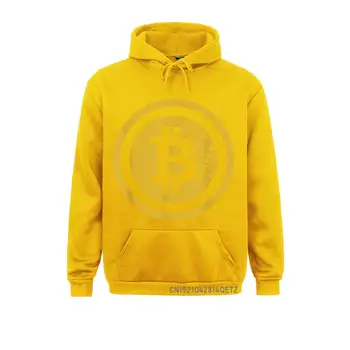 Billige Bitcoin Logo Vintage Guld HODL Cryptocurrency Cool Chic Cool Sweatshirts Mænd Trøjer med Lange Ærmer Emhætter Falde Foråret