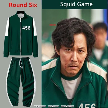 Blæksprutte spil jakke mænds jakke Li Zhengjae samme sportstøj plus size 456 001 nationale bølge efteråret pullover Hoodie Runde Seks