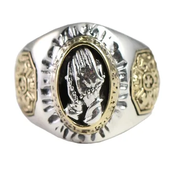 BOCAI 2021 Nye Bede hænder lille Ring for Mennesket s925 sølv mandlige tail ring pinky kvindelige midterste finger
