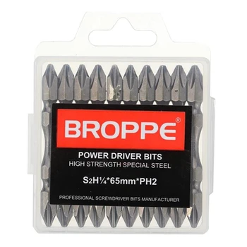 BROPPE 10+1 65mm PH2 S2 Legeret Stål Magnetisk Dobbelt Hoved 1/4