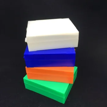Bærbare Lab ABS Plast Objektglas Indehaveren Dispenser Slide opbevaringsboks Tilfælde Hvid Grøn Orange Blå