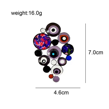 CINDY XIANG Nye Ankomst Stor Cirkel Rundt Geometriske Brocher For Kvinder 4 Farver til Rådighed Sweater Pin-Høj Kvalitet