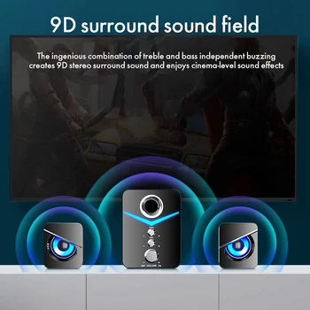 Computer Bluetooth Højttaler Bas Kablede Højttalere 3D Stereo Surround Sound Højttaler Bærbare PC, Bærbare Højttalere