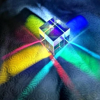 Dichroic Glas 22mm Prisme Farve Optisk Prisme Fire-sidet Lys K9 Krystal for Undervisning Eksperiment Laser Cube Regnbue Glas