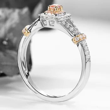 DIWENFU s925 Sølv Naturla VVS1 Diamant Ring for Kvinder Anillos 2 Karat Diamant Sølv 925 Smykker, Ædelsten Diamant Ring Femme