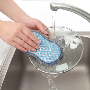 Dobbeltsidet Anti-mikrobielle Rengøring Svamp Melamin Svampe Køkken Svamp til Opvask Køkken Skurepuder Pan Børste Værktøjer