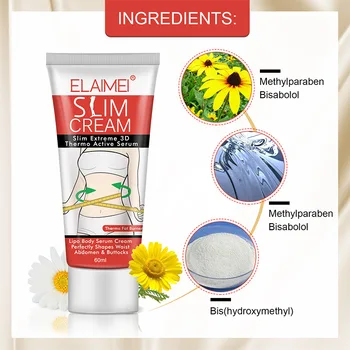 ELAIMEI Slim creme slank extreme 3D thermo aktive serum Lipo krop serum caream perfekt form wasit maven & balder 60 ml