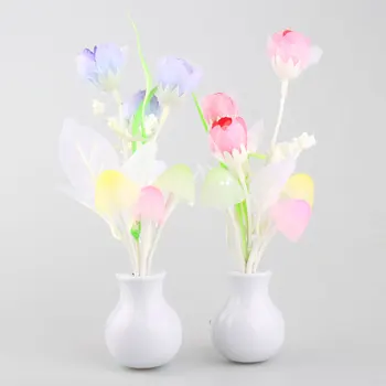 EU/US Stik LED Nyhed Lys Champignon Tulip Flower Nat Lys-Sensor Nat Lampe Hjem Dekoration Romantisk Baby Soveværelse Foyer