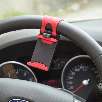 FFFAS Universal Stå Bil Stying Rattet Mobiltelefon Holder Klip Klemme Tang til apple iphone 5 6s 5s 6 7 8 Plus GPS MP4