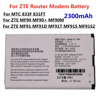 For ZTE MF91 MF90 MF90+ MF90M MF91D MF91T MF91S MF91S2 MTC 833F 831FT Li3723T42P3h704572 4G Wifi Router Modem Batteri På Lager