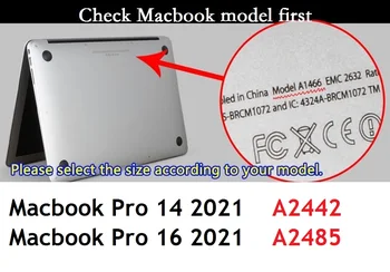 Fransk AZERT Layout Skin til Macbook Pro 14 16 M1 Antal 2021 A2442 A2485 EU-Tastatur Cover Til Macbook Pro 14 Pro 16 2021 Hud