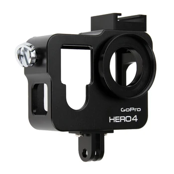 Go Pro Hero4 Hero 3+ Aluminium sag Beskyttende Ramme for GoPro Hero 4 3+ Kamera Med UV-filter action Kamera tilbehør