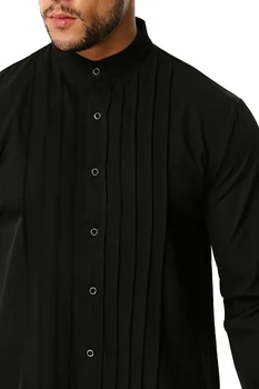 Herre Stribede Krave Tuxedo Shirts Mode Læg Knap Nede Skjorte Mænd Bryllupsfest Prom Middag Formelle Elegante Shirt Chemise