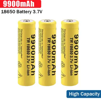 Høj 3,7 V 9900mAh 18650 Kapacitet 1-12PCS Originalt Genopladeligt Batteri Genopladelig Batteri Til For Husholdningsapparater