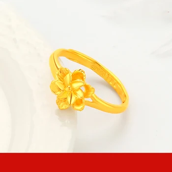 JLZB 24 KARAT Rent Guld Ring Real AU-999 Massivt Guld Ringe, Elegant Skinnende Smuk Fornemme Trendy, Klassiske Smykker Hot Sælge Nye 2020