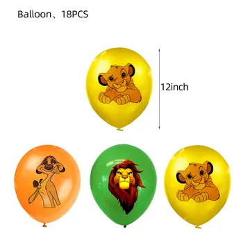 Jungle Lion King Simba Tema børnenes Happy Birthday Party Dekoration Banner Latex Ballon Kage Topper Baby Brusebad Legetøj Globos
