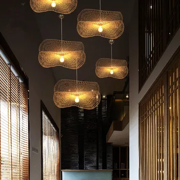 Kreative nye Kinesiske stil bambus pendel lamper Japansk Zen-kunst lamper Sydøstasien stil vedhæng lys hængende lamper