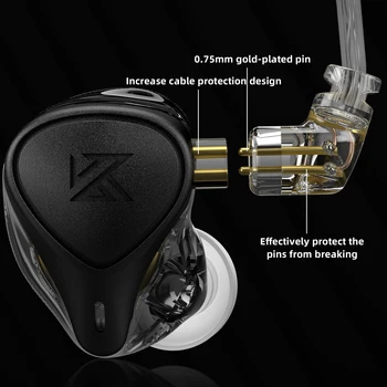 KZ ZEX Pro In-Ear HIFI Headset Elektrostatisk +Dynamisk+Afbalanceret Aftagelige Hovedtelefon Kabel-Noice Cancelling Sport Spil Hovedtelefoner