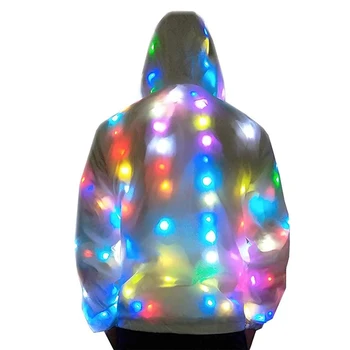 LED-Belysning Pels Lysende Kostume Kreative Vandtæt Tøj Dancing LED-Lys Frakke julefrokost Tøj