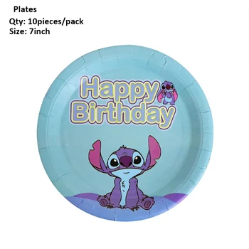 Lilo & Stitch Tema engangsservice børns fødselsdag papir plader, kopper baby shower fest forsyninger invitation-kort