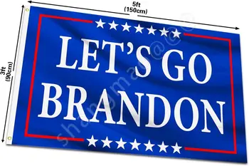 LyneeRan Lad os Gå Brandon Joe Biden Sang Anklage Biden 46 Formand Flag, FJB Flag 3x5 Meter Udendørs Indendørs Dekoration Banner