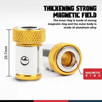 Magnetisk Ring Legering Elektriske Magnetiske Ring Skruetrækker Med Bits -Korrosion Stærk Magnetizer Boret Magnetisk Ring Dropshipping