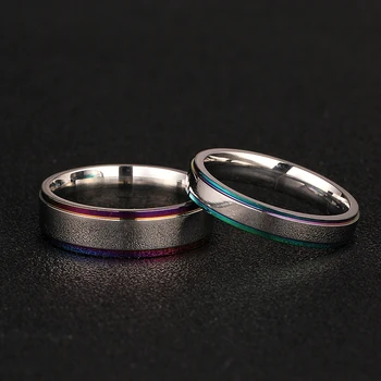 MANGOSKY Par Ring for Kvinder og Mand Titanium Stål Elskere Ring i Rustfrit Stål Bryllup Bands