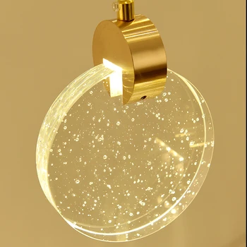 Moderne Luksus Golden Runde LED Krystal Lysekrone Duplex Hems Lejlighed Spisestue Hængende Lampe Villa Hall med Trappe Lysekrone
